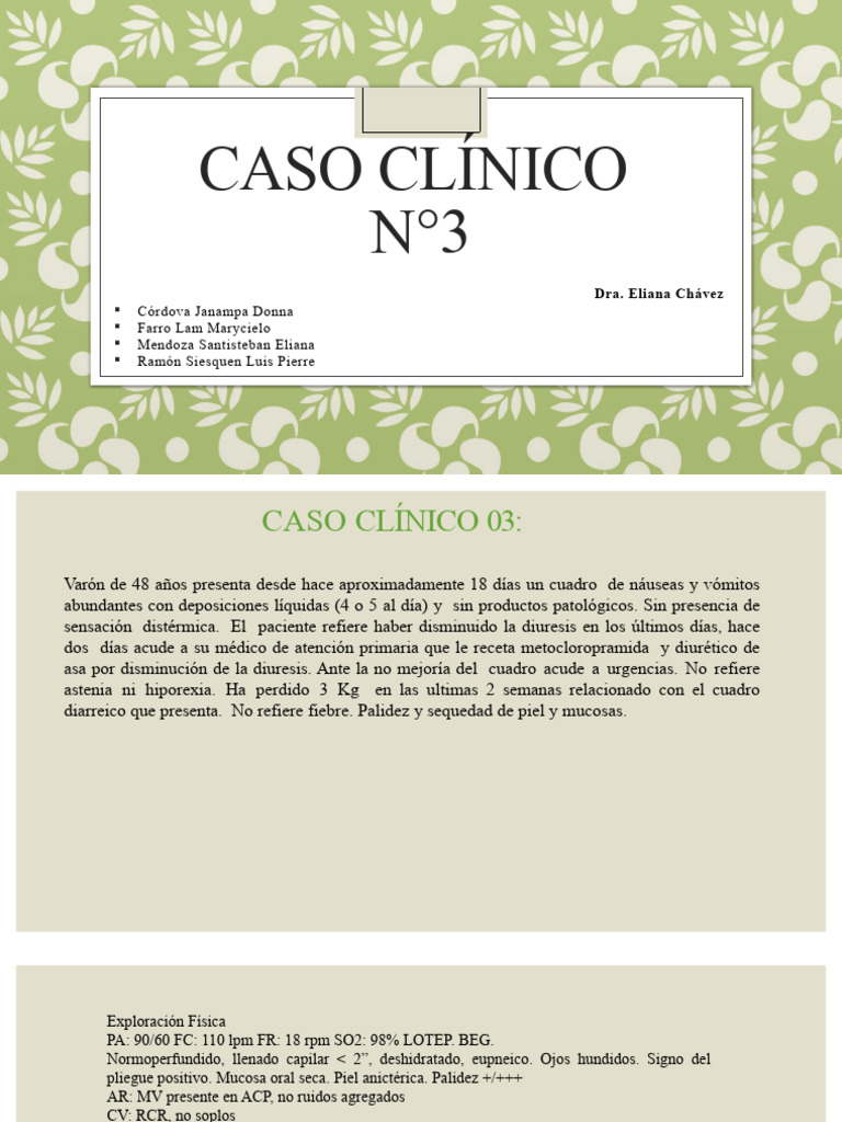 Caso Clínico: Deshidratación y Nefropatía | PDF | Causas de la muerte ...