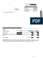 Consolidated Balance Summary: Customer Service Information