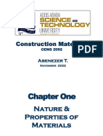 Construction Materials Chapter One 2022