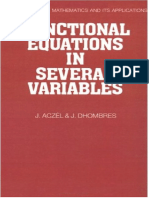 (Encyclopedia of Mathematics and Its Applications Volume 31) J. Aczel, J. Dhombres - Functional Equations in Several Variables-Cambridge University Press (1989)