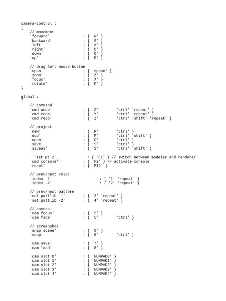 Camera and Editor Control Shortcuts | PDF | Human–Computer Interaction