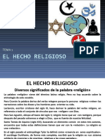 1.cultura Religiosa, EL HECHO RELIGIOSO (Desarrollo)