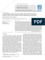 2011 A methodological concept for phase change material selection based on multiple criteria decision analysis with and without fuzzy environment