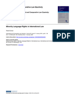 Minority Language Rights in International Law
