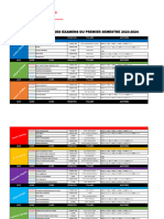 Horaire Examen Premier Semestre