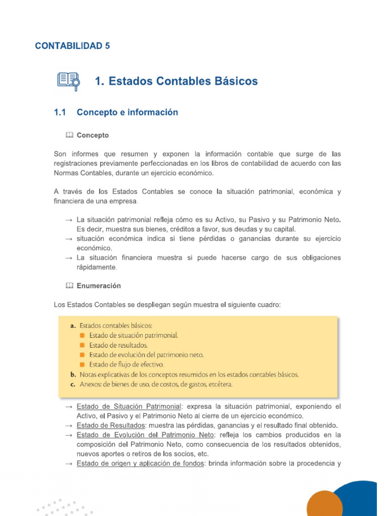 Estados Contables Resumen | PDF