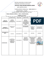 ANO LETIVO/2024 Planejamento Pedagógico Semanal - Berçário Ii /2 Professora: Isabel