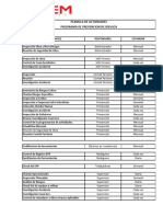 Planilla de Actividades Programa de Prevencion