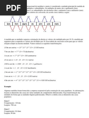 Exercicios De Medidas De Diversas 2 Pdf Quilometro Metro