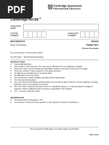0580 Practice Test 4 2024 (Paper 4)