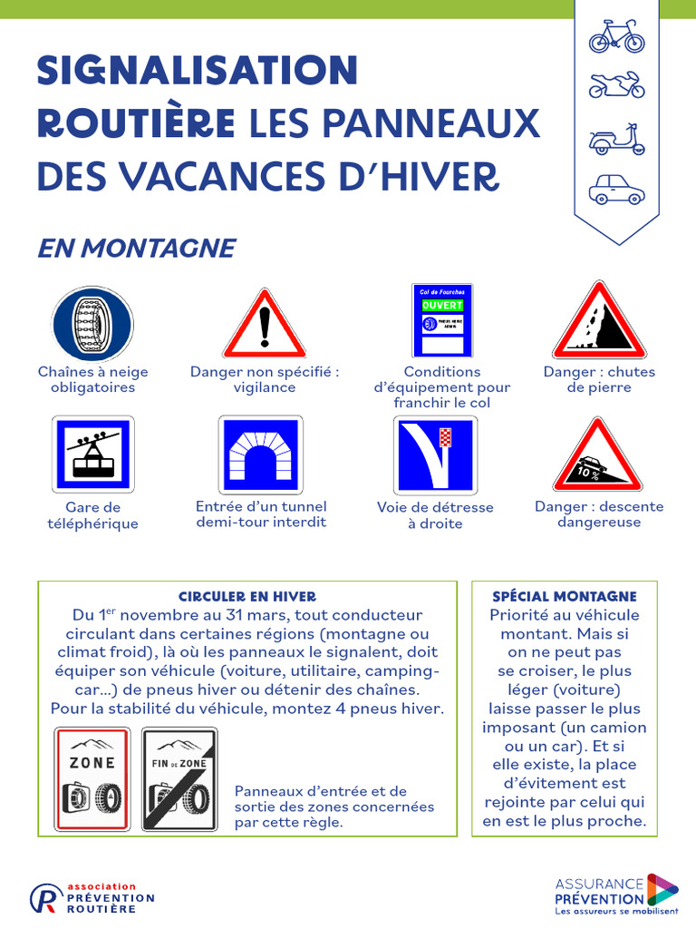 Signalisation routière en montagne | PDF | Véhicules | Autoroute