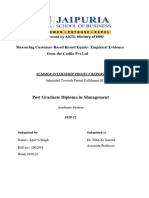 Measuring Customer-Based Brand Equity: Empirical Evidence From The Cadila PVT LTD