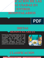 Clasificación de Las Dietas Usadas en Centros Hospitalarios