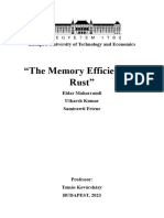 Project Memory Efficiency of Rust Design