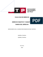 Derechos Objetivos y Subjetivos Utp.1