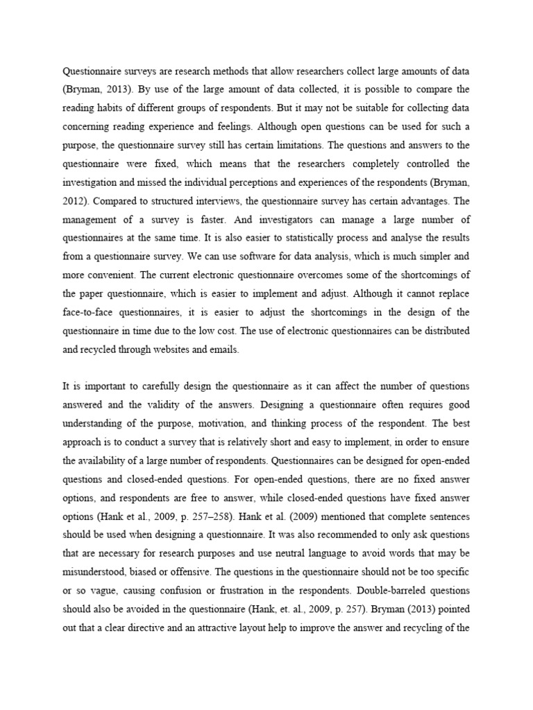 Designing Effective Questionnaire Surveys | PDF | Survey Methodology ...