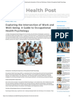Health Post - Exploring The Intersection of Work and Well-Being - A Guide To Occupational Health Psychology