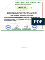 Certificado Guillermo Evaluacion de Plagas 2023