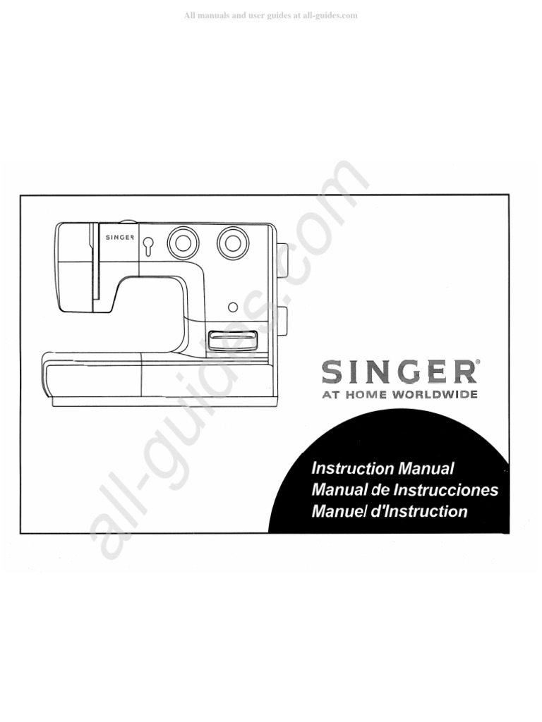 Singer 1725 Sewing Machine Instruction Manual PDF