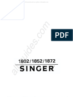 Singer 1802 Sewing Machine Instruction Manual