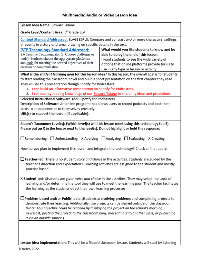 Mutlimedia Lesson Plan | PDF | Multimedia | Podcast