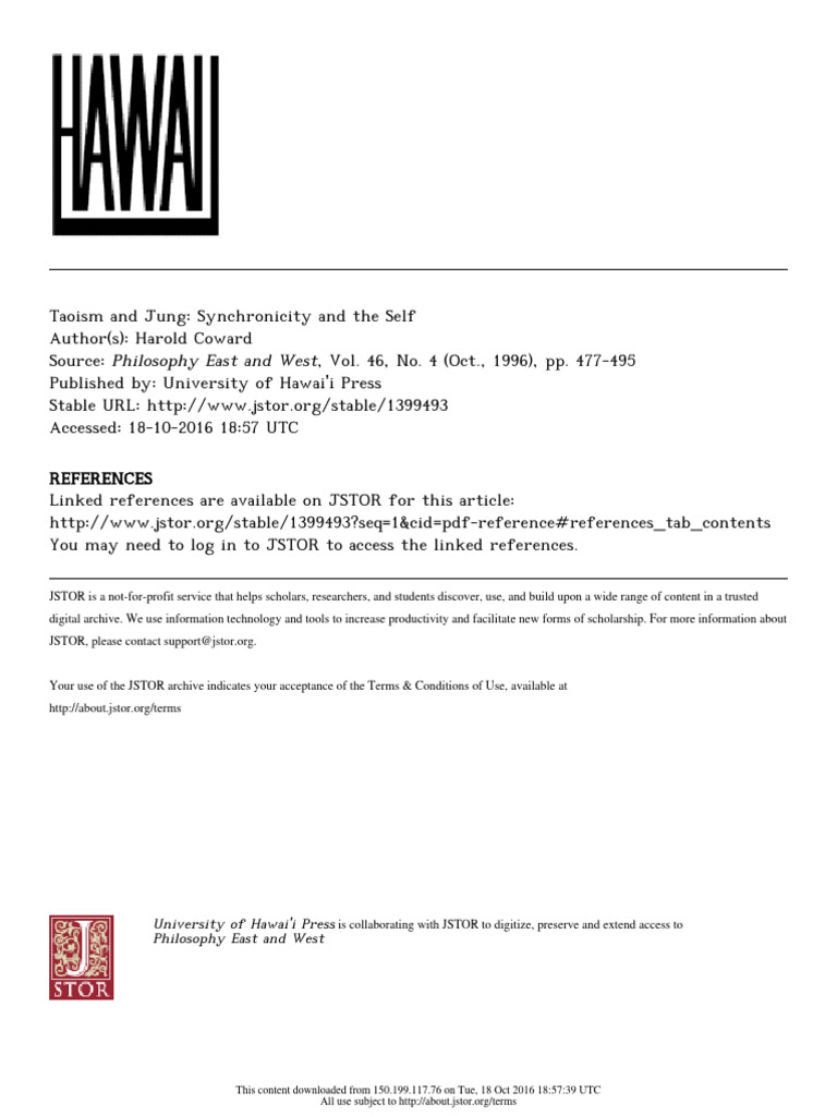 Taoism's Influence on Jung's Self Concept | PDF | Synchronicity | Carl Jung