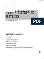 Tema 2. Matrices - Primera Parte