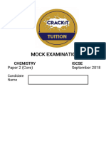 Chemistry Paper 2 Igcse