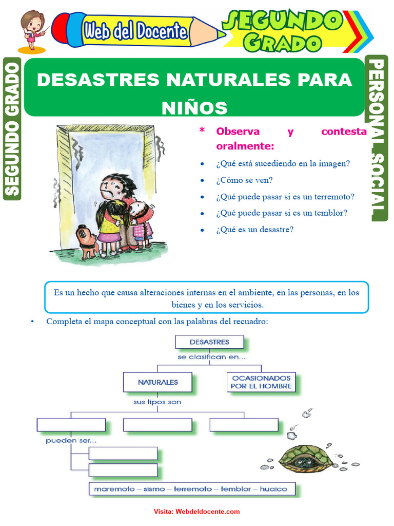 Actividades de Desastres Naturales para Niños | PDF | Defensa Civil ...
