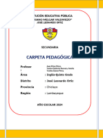 CARPETA  PEDAGOGICA-INGLÉS UA 1-QUINTO  GRADO B-2024-Juan Pérez Pérez