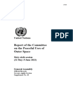 Report of The Committee On The Peaceful Uses of Outer Space: United Nations