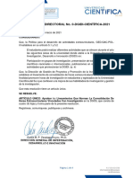 Resolucion Directoral No. 007 Dgidi Cientifica 2021