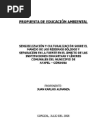 PROPUESTA  DE EDUCACIÓN AMBIENTAL