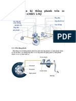 Kết Cấu Hệ Thống Phanh Trên Xe TOYOTA CAMRY 2
