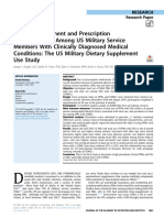 Dietary Supplement and Prescription Medication Use Among US Military Service Members With Clinically Diagnosed Medical Conditions