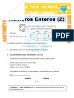 Números Enteros para Sexto de Primaria