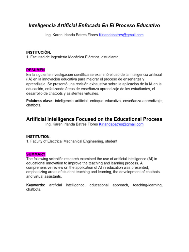 IA en Educación: Innovación y Desafíos | PDF | Inteligencia artificial ...