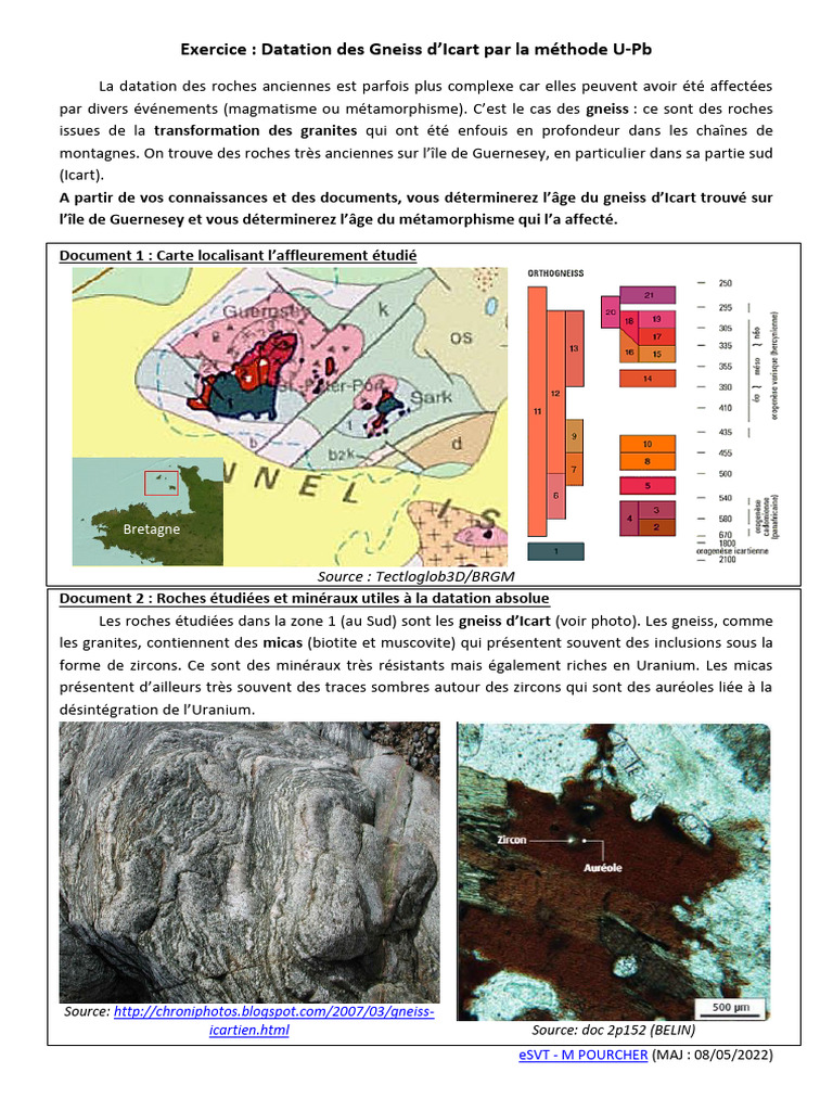 Datation U-Pb des gneiss d'Icart | PDF | Granit | Pétrologie