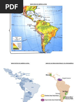 Mapa Político Y Físico De América Latina.