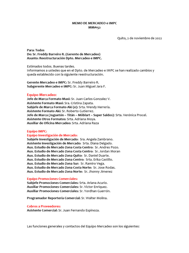 Memo 4 | Descargar gratis PDF | Economias | Sectores Economicos