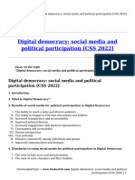 Digital democracy_ social media and political participation [CSS 2022]