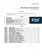 Filter Design in Thirty Seconds: Bruce Carter High Performance Analog