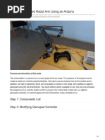 Joystick Controlled Robot Arm Using An Arduino