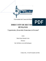 Capacitación y Desarrollo, Promociones de Personal