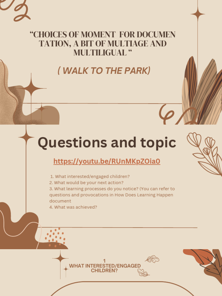 Pedagogical Documentation | PDF | Teachers | Learning