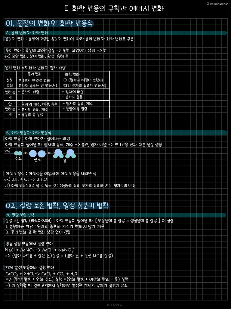 중3 과학 요약 정리 1단원 | PDF