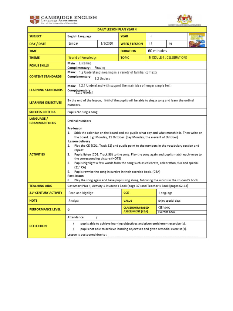 Year 4 English Lesson Plans Overview | PDF | Lesson Plan | Teachers