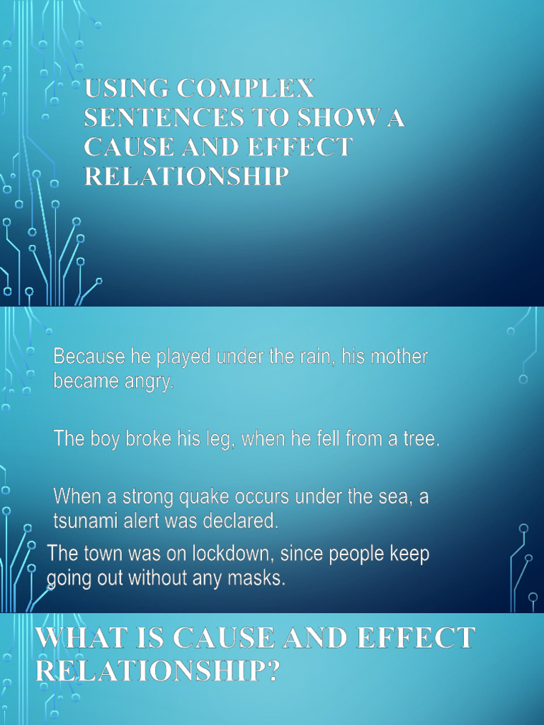 Using Complex Sentences To Show A Cause and | PDF | Sentence ...