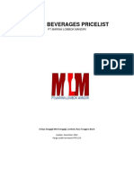 Food & Beverages Pricelist - PT MLM