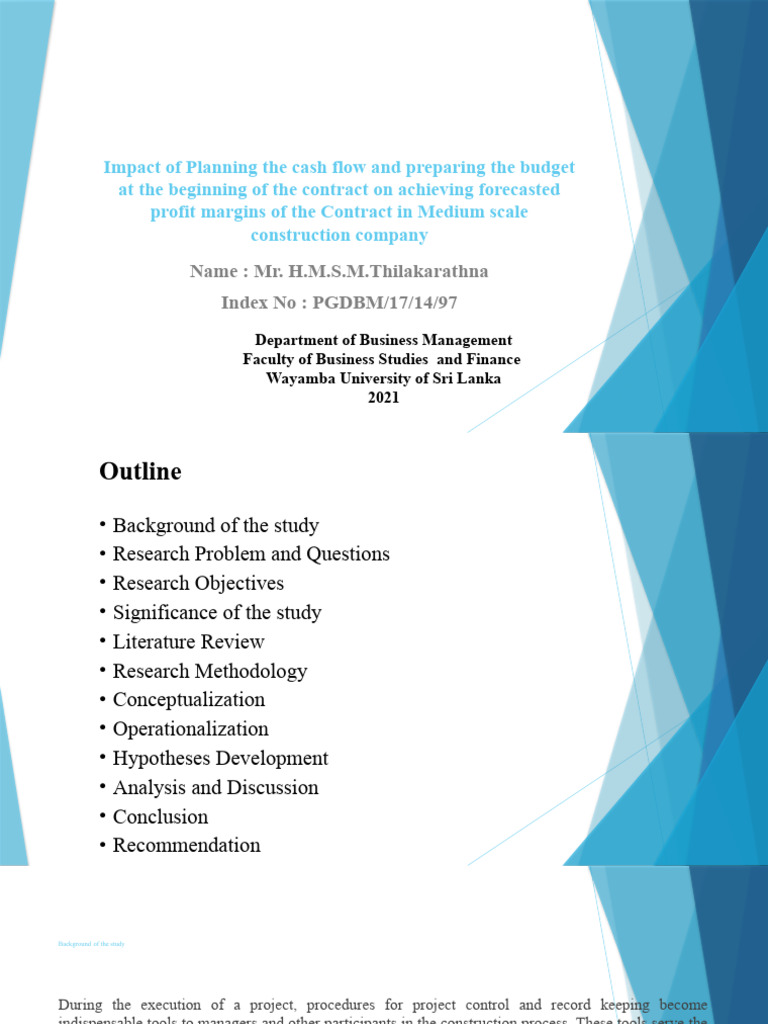 Cash Flow Planning Impact on Profit Margins | PDF | Sampling ...